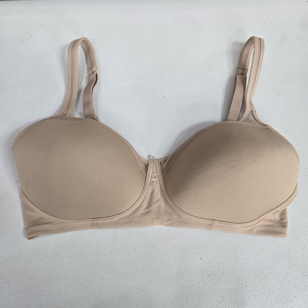 Bali Women Bra 36DD Beige T Shirt Wireless Strap Adjustable READ
